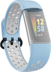 Hama Ersatzarmband für Fitbit Charge 5 Silikon blau/grau