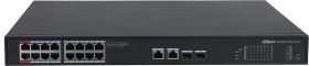 Dahua PFS32 Rackmount Gigabit Switch, 16x RJ-45, 2x RJ-45/SFP, 190W PoE++ (PFS3220-16GT-190)