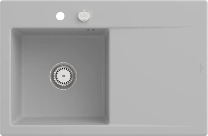 Villeroy & Boch Subway Style 45 Einbau Becken links mit Excenterbetätigung steam