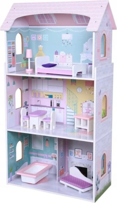 EcoToys Dreistöckiges Puppenhaus (MSP910)