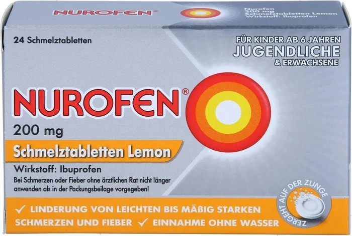 Nurofen Lemon 200mg Schmelztabletten, 24 Stück