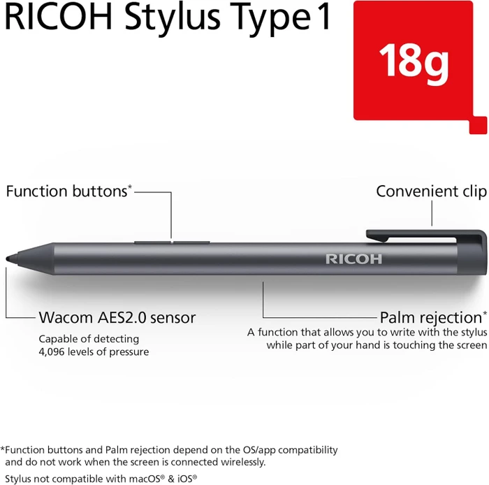 RICOH Monitor Stylus Pen Type 1 grau