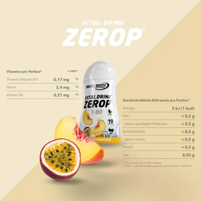 Best Body Nutrition Vital Drink Zerop Mix Tray 288ml (6x 48ml)