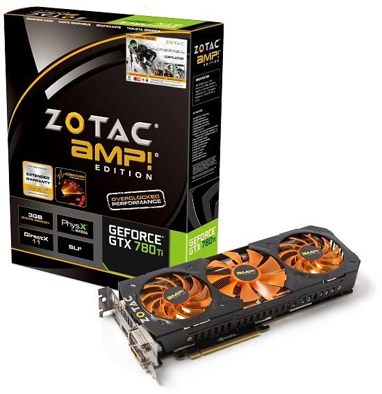 Zotac GeForce GTX 780 Ti AMP! + Game-Bundle, 3GB GDDR5, 2x DVI, HDMI, DP