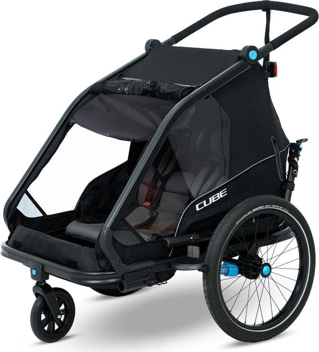 Cube Double CMPT Fahrradanhänger schwarz (12845)