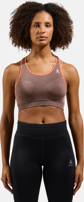 Odlo Seamless Medium Ceramicool Sport-BH living coral melange (Damen)