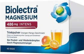 Biolectra Magnesium 486mg Intens Trinkpulver, 40 Stück