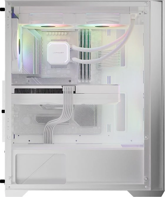 LC-Power Gaming 717W Meshwork_L Light, weiß, Glasfenster