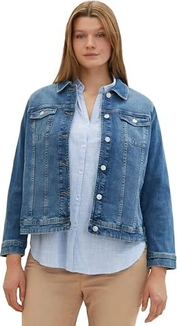 Tom Tailor Plus Size Bio-Baumwolle Jeansjacke blue denim (Damen)