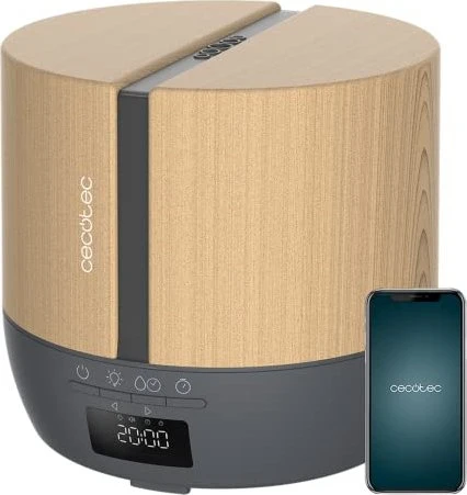 Cecotec PureAroma 550 Connected Stone Luftbefeuchter/Bedufter white woody