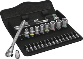 Wera 8100 SA 11 Zyklop Metal Switch Bitset/Steckschlüsselsatz zöllig inkl. Tasche, 28-tlg.