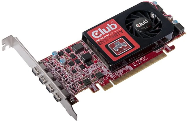 Club 3D Radeon R7 250E Eyefinity 4, 2GB GDDR5, 4x mDP