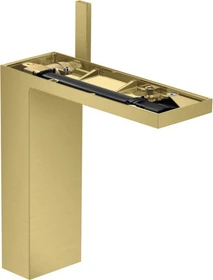 Hansgrohe Axor MyEdition Waschbeckenarmatur 230 mit Push-Open Ablaufgarnitur ohne Platte brushed brass