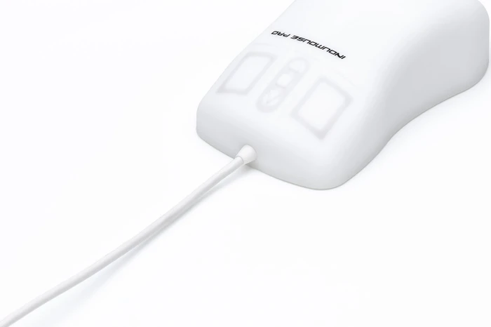 GETT KH25201 InduMouse Pro, auf Glas funktionierende Silikon-Hygiene-Maus, weiß, IP68, USB