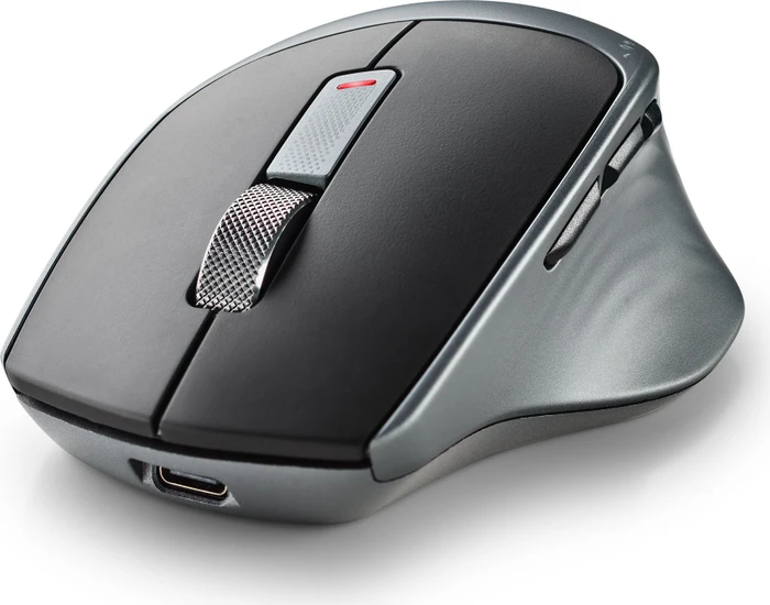 NGS Lush-RB Wireless Rechargeable Multi-Device Mouse schwarz/grau, USB/Bluetooth