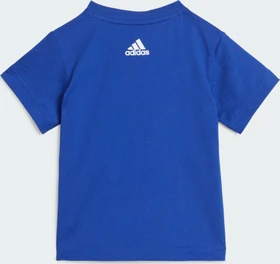 adidas Essentials Lineage Organic Cotton T-Shirt und Shorts Set semi lucid blue/white (Junior)