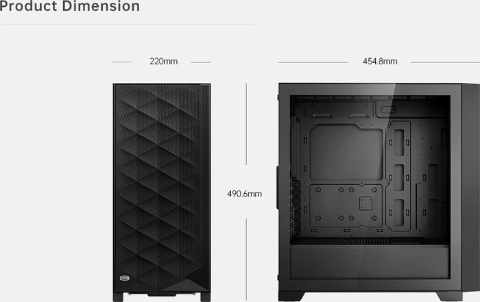PCCooler C3D510 BK ARGB, schwarz, Glasfenster