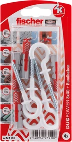 fischer DuoPower 8x40 RH N K Schrauben/Dübel-Sortiment, 4 Stück
