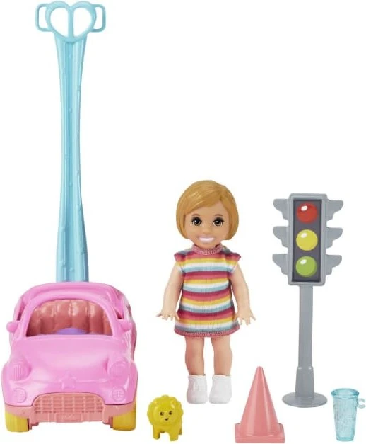 Mattel Barbie - Skipper Babysitter Puppe und Spielzeugauto Spielset