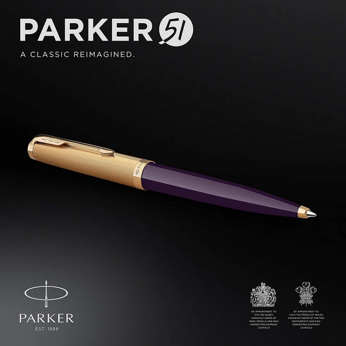 Parker 51 Kugelschreiber plum resin/gold, Geschenkbox
