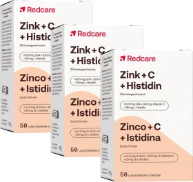 Redcare Zink + C + Histidin Lutschtabletten, 150 Stück (3x 50 Stück)