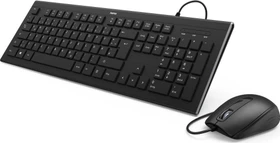 Hama Cortino Wired Tastatur und Maus Set, USB, DE