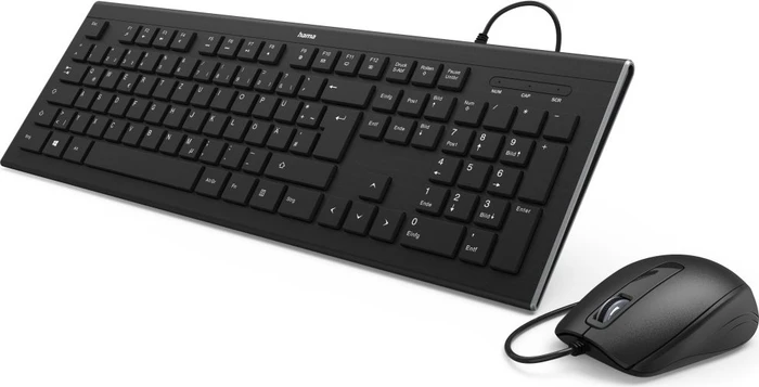 Hama Cortino Wired Tastatur und Maus Set, USB, DE