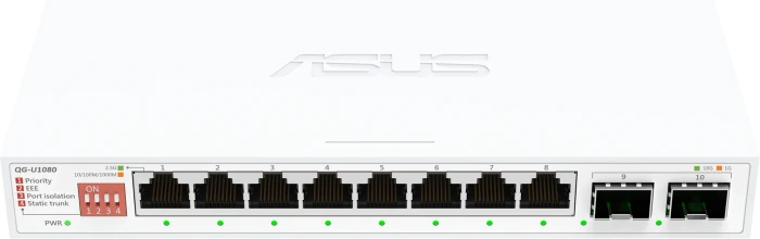 ASUS QG-U1080 Desktop 2.5G Switch, 8x RJ-45, 2x SFP+