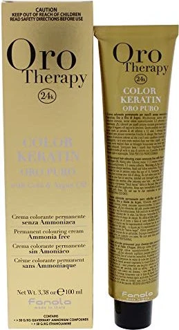 Fanola Oro Therapy Oro Puro Color Keratin Haarfarbe 8.4 hellblond kupfer, 100ml
