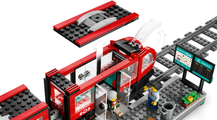LEGO City - Straßenbahn mit Haltestelle