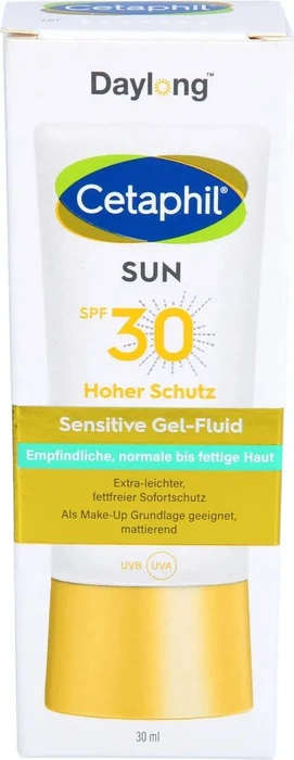 Cetaphil Sun Daylong Sensitive Gesicht Sonnengel-Fluid LSF30, 30ml