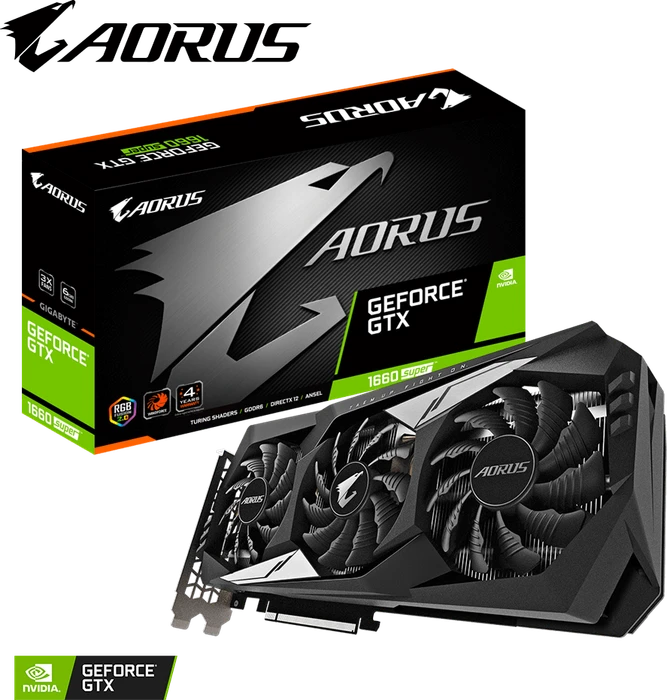 GIGABYTE AORUS GeForce GTX 1660 SUPER 6G, 6GB GDDR6, HDMI, 3x DP