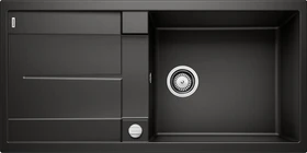 Blanco Metra XL 6 S Einbau Becken reversibel mit Ablauffernbedienung schwarz