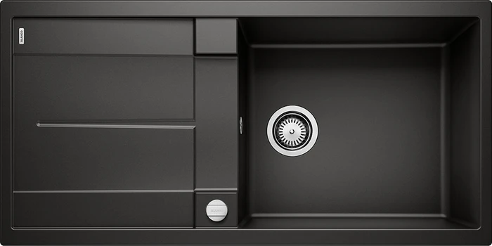 Blanco Metra XL 6 S Einbau Becken reversibel mit Ablauffernbedienung schwarz