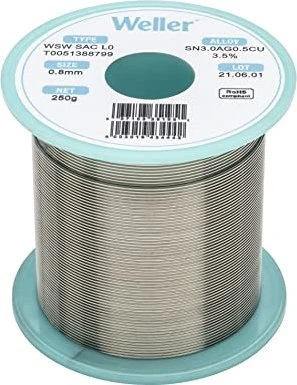Weller WSW SAC L0 Lötzinn 0.8mm, 250g