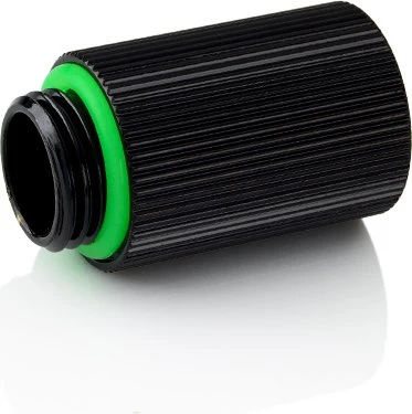 Bitspower Touchaqua Verlängerung G1/4" auf G1/4", 25mm, Glorious Black, 2er-Pack