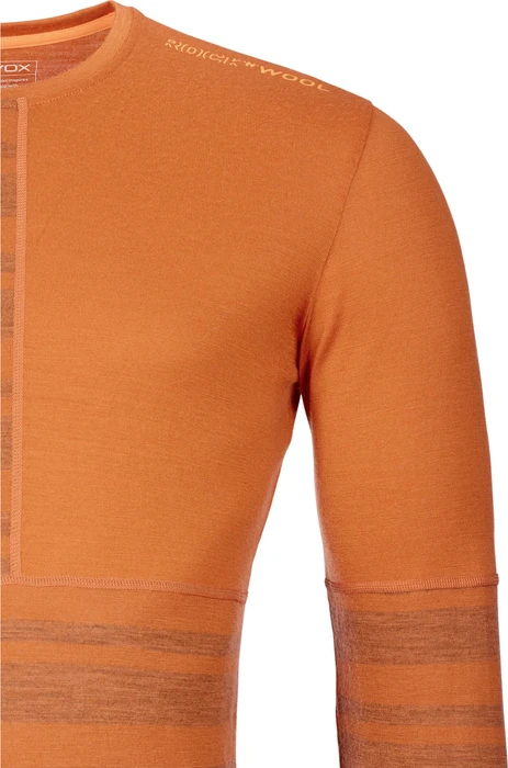 Ortovox 185 Rock'N'Wool Funktionsshirt langarm desert orange (Herren)