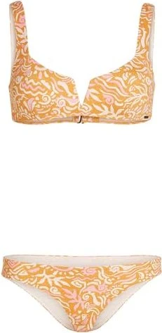 O'Neill Women of the Wave Popoyo Matira Bikini-Set orange abstract wave (Damen)