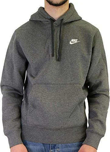 Nike Sportswear Club Fleece Hoodie charcoal heather/anthracite/white (Herren)