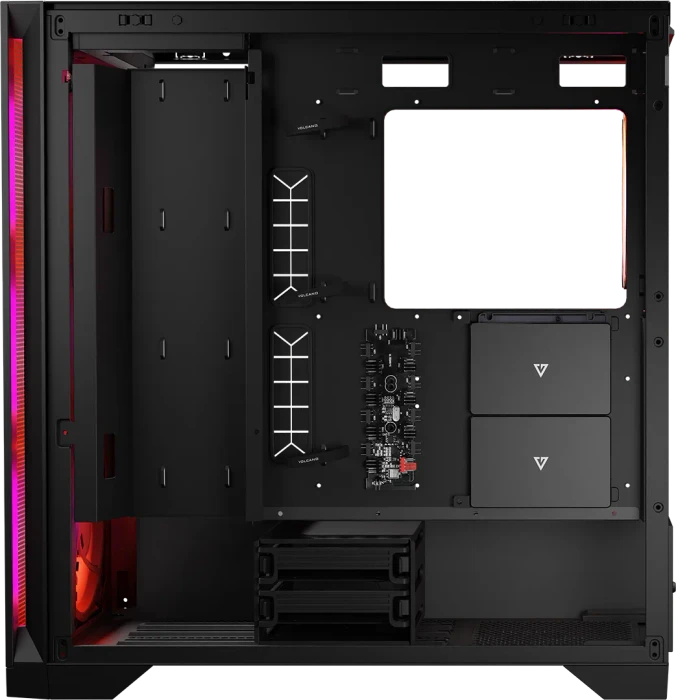 Modecom Volcano Expanse S Apex ARGB Midi, schwarz, Glasfenster