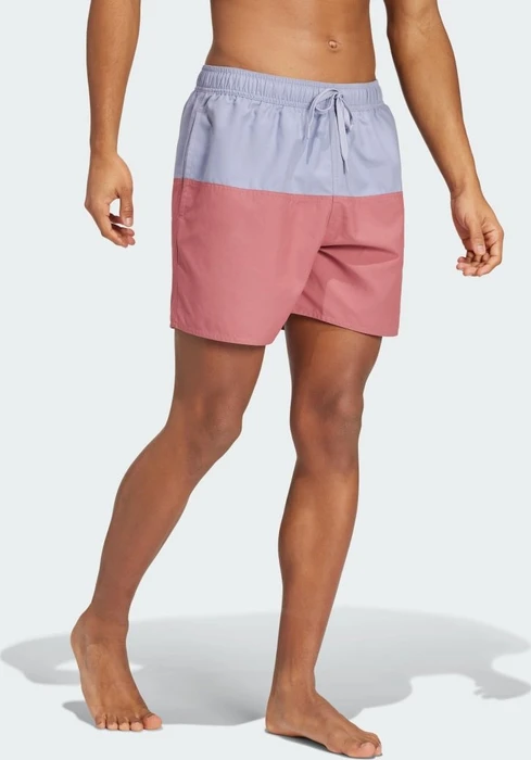 adidas Colorblock CLX Badeshorts silver violet/preloved crimson (Herren)