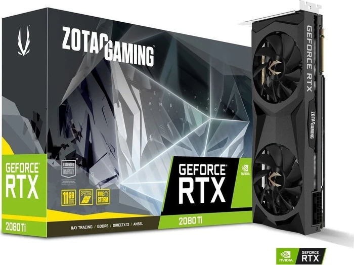 Zotac Gaming GeForce RTX 2080 Ti Twin Fan, 11GB GDDR6, HDMI, USB-C, 3x DP