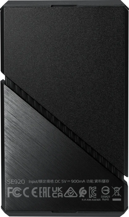 ADATA SE920 External SSD, Black, 1TB, USB4