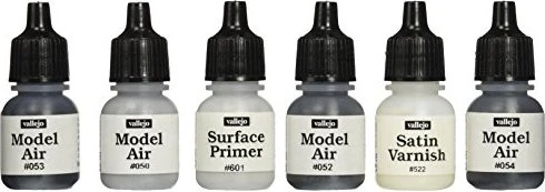 Vallejo Model Air AFV Painting System German Dark Grey Farbset, 6-tlg.