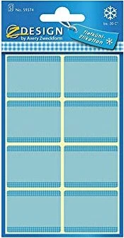 Avery-Zweckform Tiefkühletiketten Sonderformat, 28x36mm, blau, 5 Blatt (40 Etiketten)