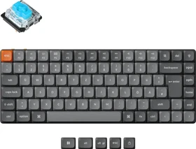 Keychron K3 Max, grau, LEDs RGB, hot-swap, Gateron LOW PROFILE 2.0 BLUE, USB/Bluetooth, DE