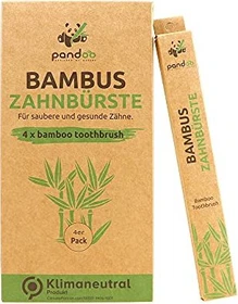 Pandoo Bambus Zahnbürste, 4 Stück