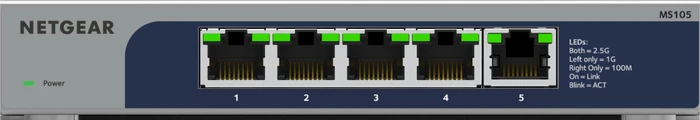 Netgear MS100 Desktop 2.5G Switch, 5x RJ-45