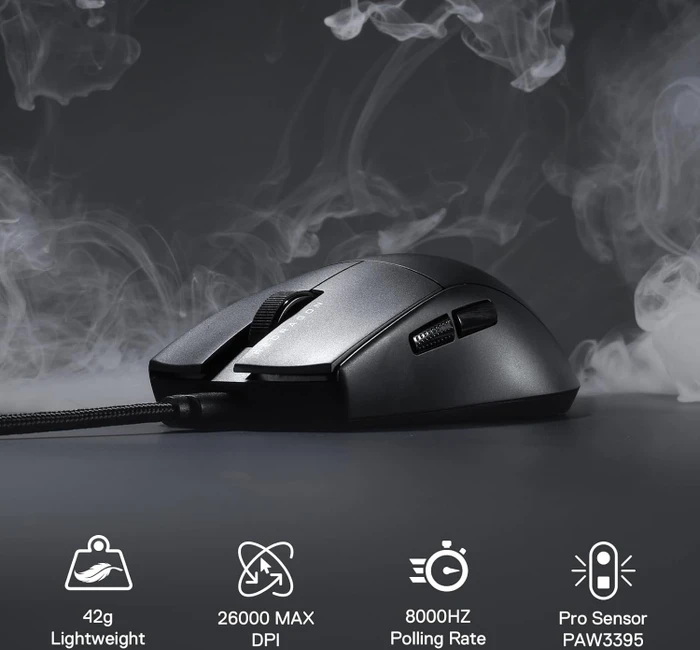 Redragon M996 K1NG 8K Ultra-Lightweight Wired Gaming Mouse schwarz, USB