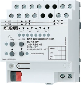 Jung KNX Jalousieaktor 4-fach 48V, 4TE REG, Schaltaktor (2424 REGHE)